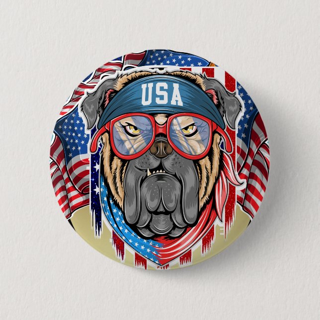 BADGE ROND 5 CM USA (Devant)