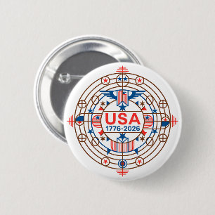 BADGE ROND 5 CM USA 1776-2026