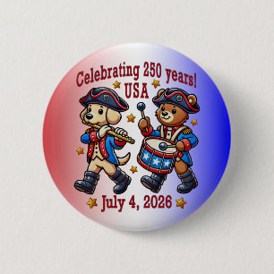Badge Rond 5 Cm USA 250th Anniversary Souvenir - Patriotique
