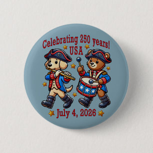 Badge Rond 5 Cm USA 250th Anniversary Souvenir - Patriotique
