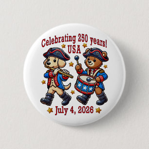 Badge Rond 5 Cm USA 250th Anniversary Souvenir - Patriotique