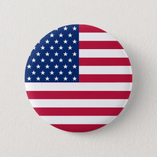 Badge Rond 5 Cm USA American Flag Stars Stripes Patriotic Button