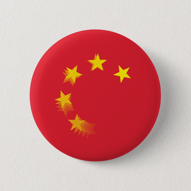 Badge Rond 5 Cm USA contre CHINE / CHINE (Devant)