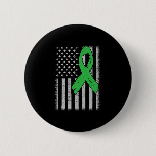 Badge Rond 5 Cm Usa Drapeau Vert Famille Ruban Défenseur de la mal
