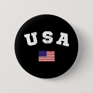 Badge Rond 5 Cm USA Flag Patriotic