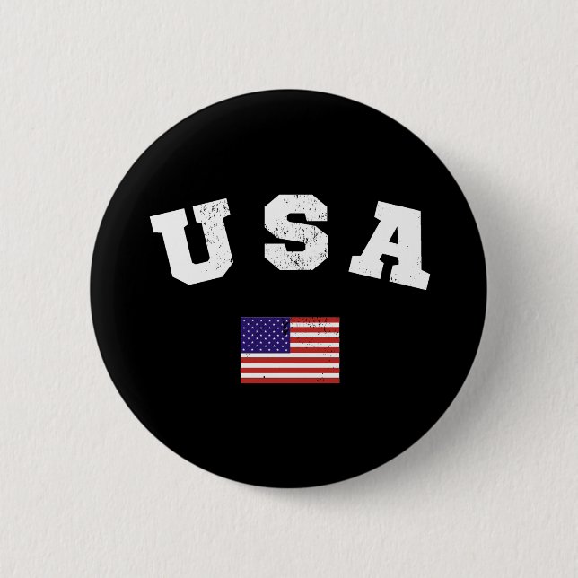Badge Rond 5 Cm USA  Flag Patriotic (Devant)