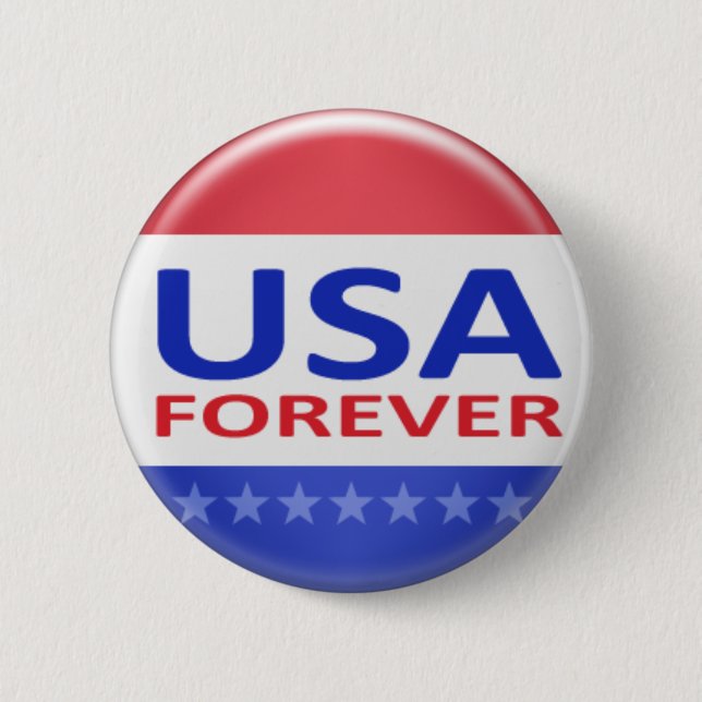 Badge Rond 5 Cm USA Forever (Devant)