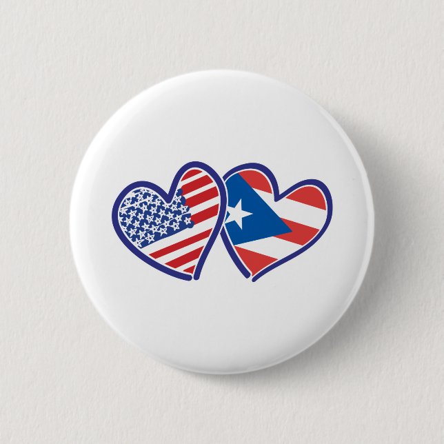 BADGE ROND 5 CM USA-PUERTO-RICO (Devant)
