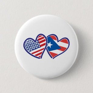 BADGE ROND 5 CM USA-PUERTO-RICO