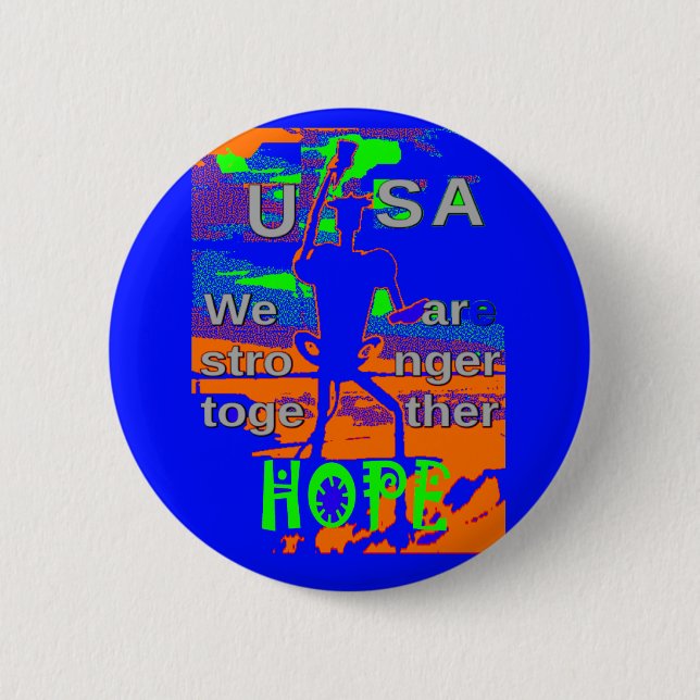Badge Rond 5 Cm USA - Une Tapisserie patriotique (Devant)