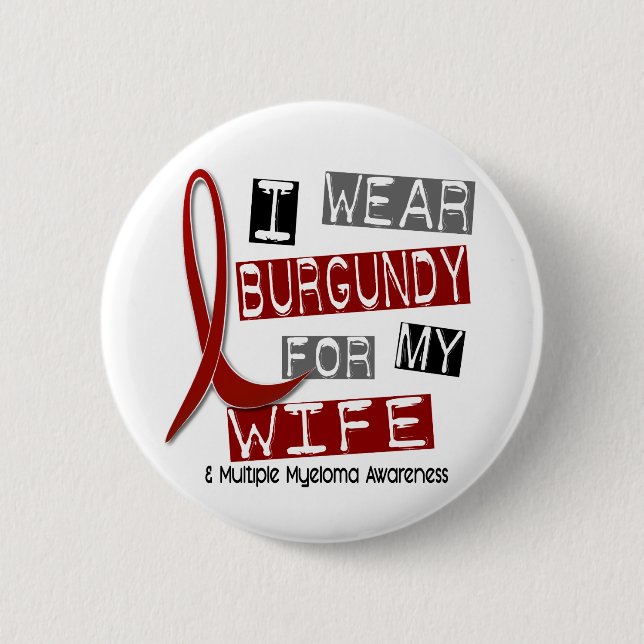 Badge Rond 5 Cm Usage Bourgogne du MYÉLOME MULTIPLE I pour mon (Devant)