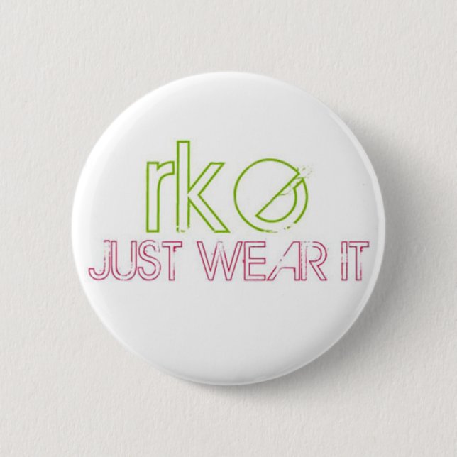 BADGE ROND 5 CM USAGE DE RKE JUSTE IL BOUTON (Devant)