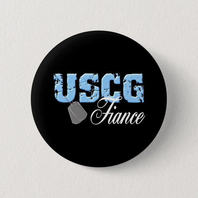 Badge Rond 5 Cm uscg99fiance2blk (Devant)