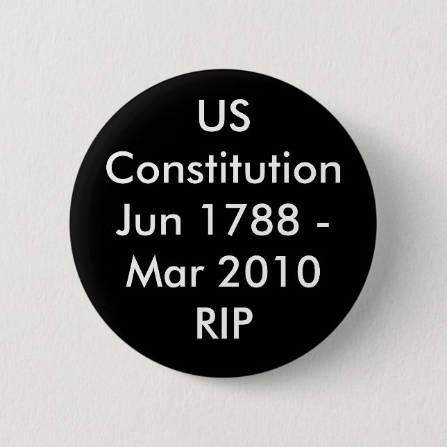 Badge Rond 5 Cm USConstitutionJun 1788 - Mars 2010 DÉCHIRURE (Devant)