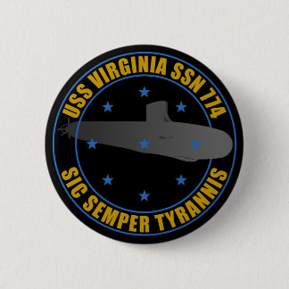 Badge Rond 5 Cm USS la Virginie