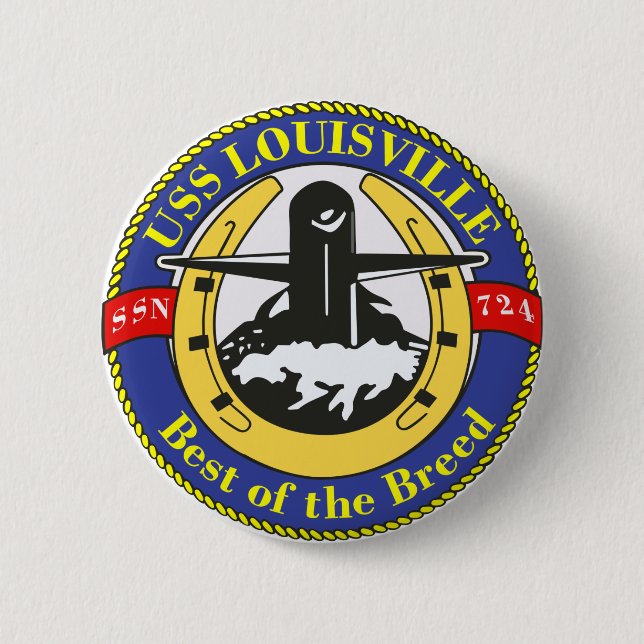 Badge Rond 5 Cm USS Louisville (Devant)