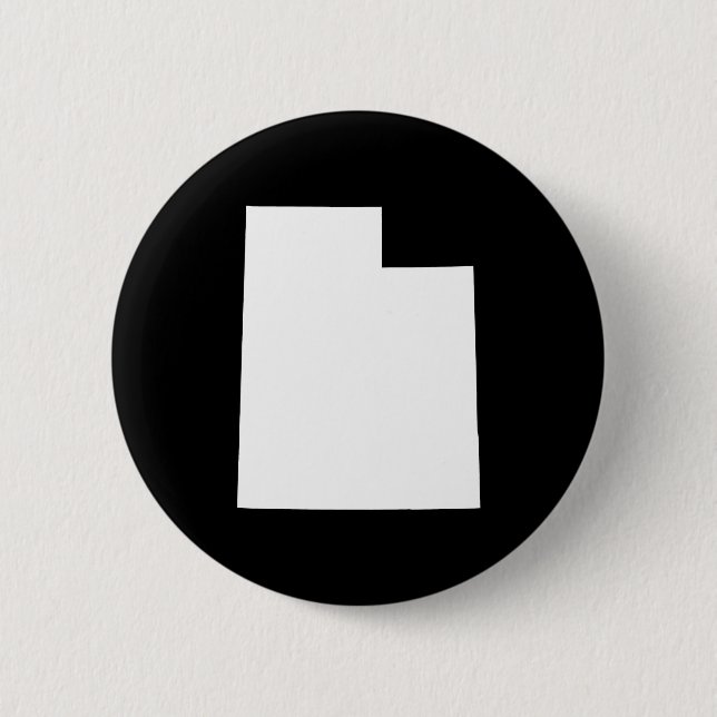 Badge Rond 5 Cm Utah en blanc (Devant)
