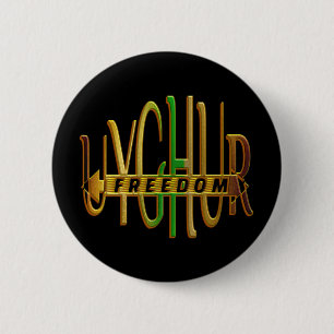 BADGE ROND 5 CM UYGHUR FREEDOM NOW