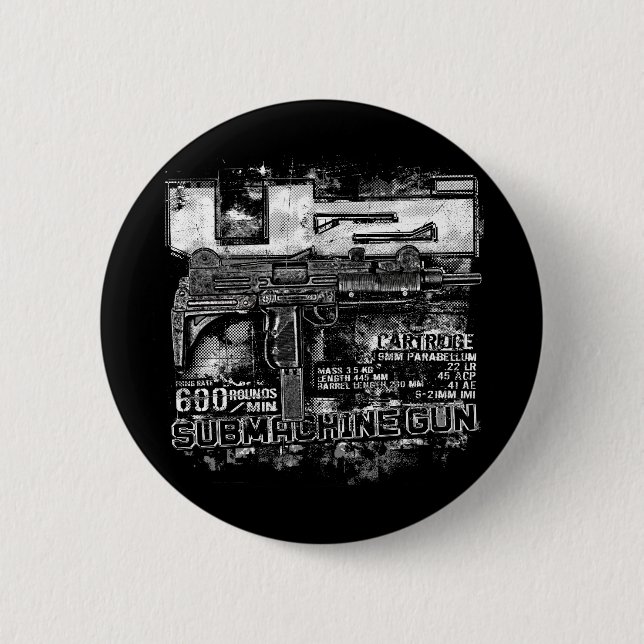 Badge Rond 5 Cm Uzi (Devant)