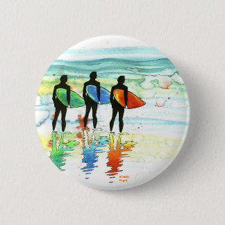 Badge Rond 5 Cm V.1 surfant allé