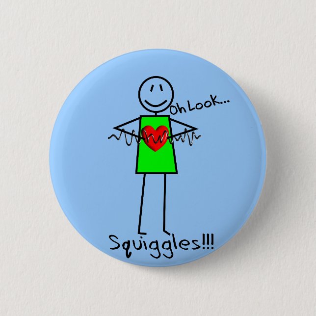 Badge Rond 5 Cm V-Bobard cardiaque de conception de personne de (Devant)