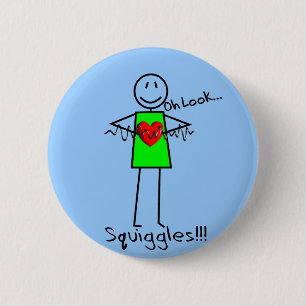 Badge Rond 5 Cm V-Bobard cardiaque de conception de personne de