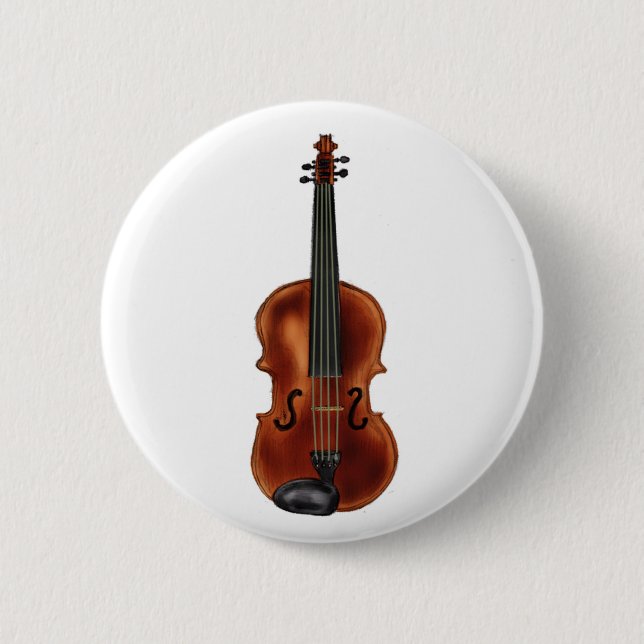 Badge Rond 5 Cm V est pour le violon (Devant)