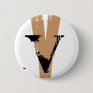 Badge Rond 5 Cm V monogramme