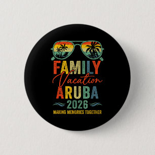 Badge Rond 5 Cm Vacances à Aruba 2026 Groupe Familial Correspondan