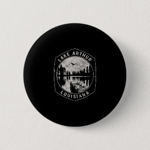 Badge Rond 5 Cm Vacances à l'extérieur du lac Arthur en Louisiane