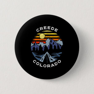 Badge Rond 5 Cm Vacances de camping dans les montagnes colorées de