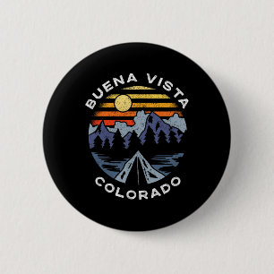 Badge Rond 5 Cm Vacances de camping dans les montagnes du Colorado