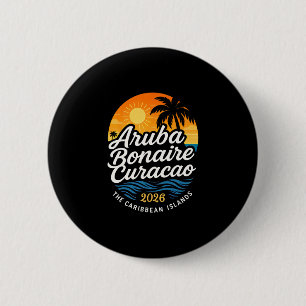 Badge Rond 5 Cm Vacances de croisière aux îles Abc Aru Bonaire Cur