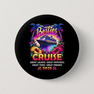 Badge Rond 5 Cm Vacances de croisière des meilleures amies en rian