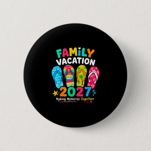 Badge Rond 5 Cm Vacances de famille 2027 été plage voyages en fami