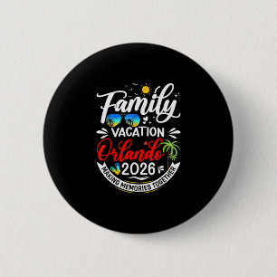 Badge Rond 5 Cm Vacances de famille à Orlando 2026 Plage Vacances 
