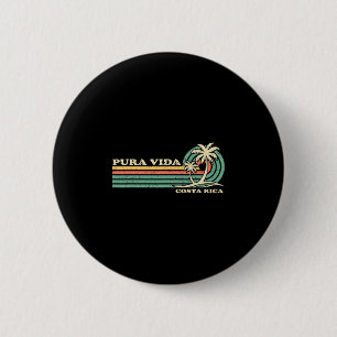 Badge Rond 5 Cm Vacances de famille vintage rétro Costa Rica Pura