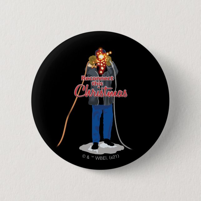 Badge Rond 5 Cm Vacances de Noël | Reconnectez ce Noël (Devant)