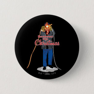 Badge Rond 5 Cm Vacances de Noël Reconnectez ce Noël