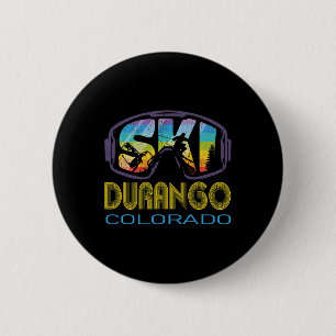 Badge Rond 5 Cm Vacances de ski à Durango Colorado 