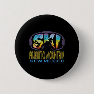 Badge Rond 5 Cm Vacances de ski à la montagne Pajarito Nouveau-Mex