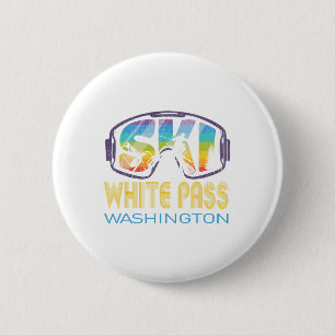 Badge Rond 5 Cm Vacances de ski White P Washington