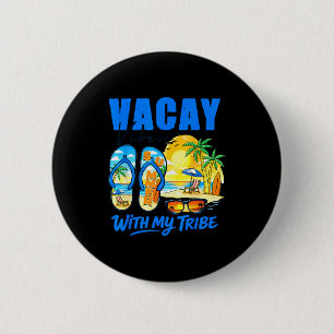 Badge Rond 5 Cm Vacances d'été à la plage voyage en famille ambian