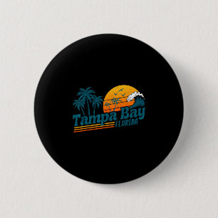 Badge Rond 5 Cm Vacances d'été à Tampa Y et sur la plage de Florid