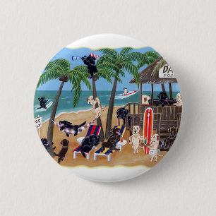 Badge Rond 5 Cm Vacances d'été d'île Labradors