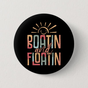 Badge Rond 5 Cm Vacances d'été en bateau et flottant Vie au bord d