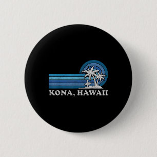 Badge Rond 5 Cm Vacances d'été en famille vintage à Kona Hawaii Be