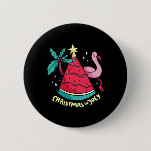 Badge Rond 5 Cm Vacances d'été Melon de Noël Arbre de Noël Christm