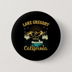 Badge Rond 5 Cm Vacances d'été Rétro Montagne Californie Gregory 