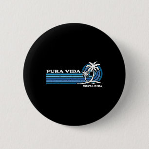 Badge Rond 5 Cm Vacances d'été vintage Rétro Costa Rica Pura Vida